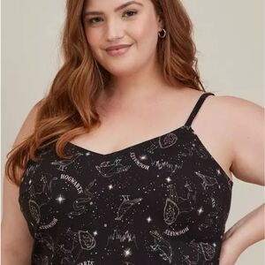 Torrid Black Hogwarts Celestial Tank Top